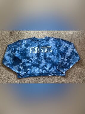Penn State Blue Tie-Dye Crewneck Sweatshirt.